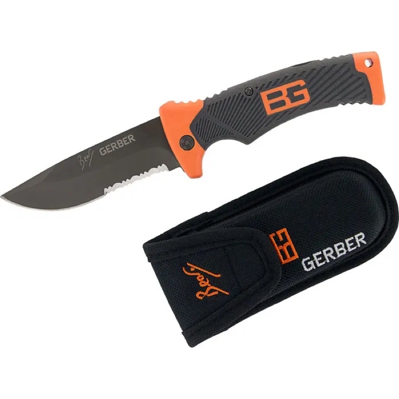 Gerber Bear Grylls Folding (Sheath) Knife / Survival Knife / Scout