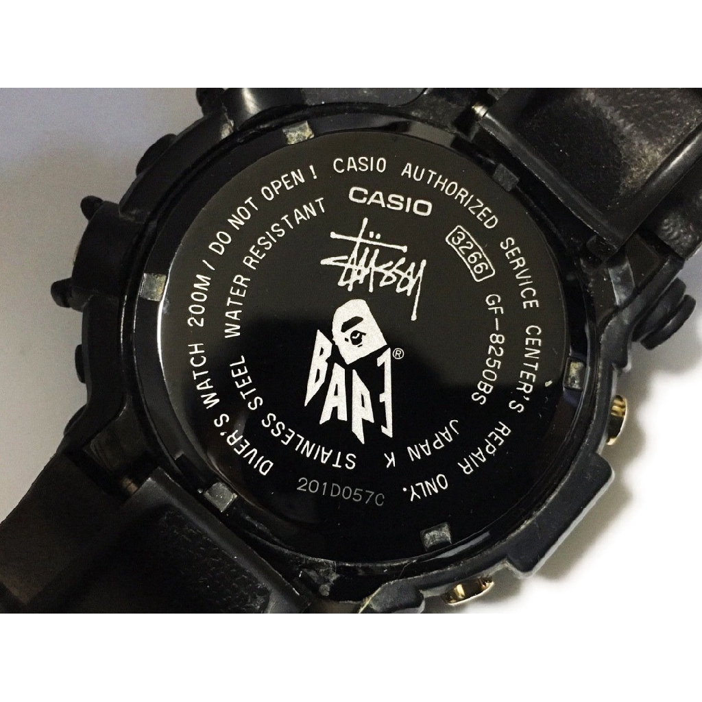 g shock frogman stussy x bape