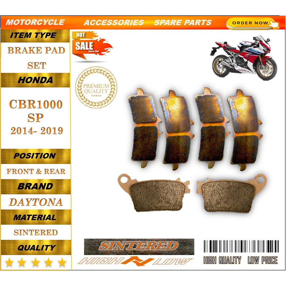 HONDA CBR 1000RR SP 1419 BRAKE PADS SINTERED STREET BIKE LONG LASTING