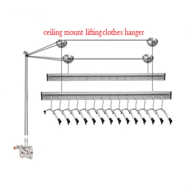 Ceiling Mount Lifting Hanger Cloth Rack Shopee Malaysia