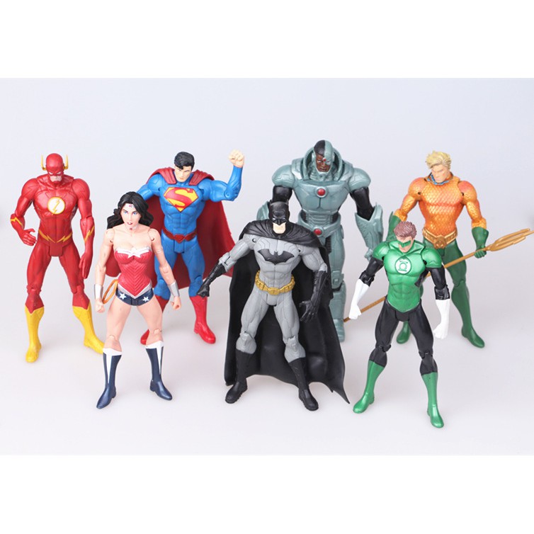 A Set of 7 Justice League Superman Batman Flash Aquaman | Shopee Malaysia