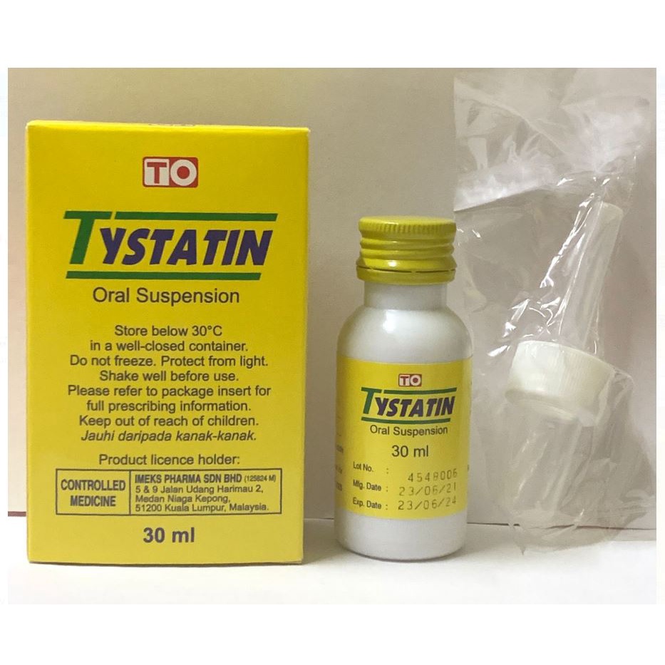 TYSTATIN ORAL SUSPENSION 30ML Ubat Untuk Merawat Kulat Rawan (Serawan