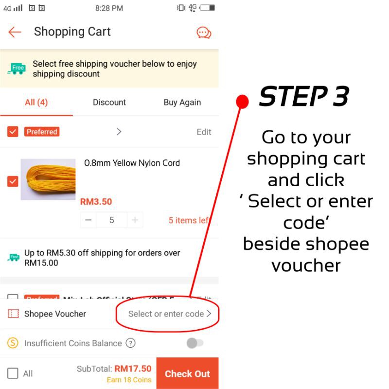 Tutorial How To Apply Rm15 Free Shipping Voucher Shopee Malaysia