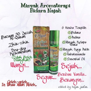 MINYAK AROMATHERAPY BIDARA NAJAH & SAFRON NAJEEHA  Shopee 