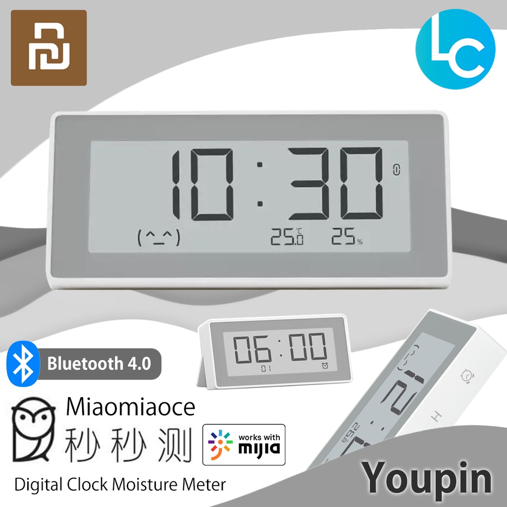 Xiaomi Mi Original Multifunctional Digital Clock Electronic-INK Screen  Temperature Humidity Sensor BT Wireles Thermometer Moisture Smart Linkage Mi  Home APP