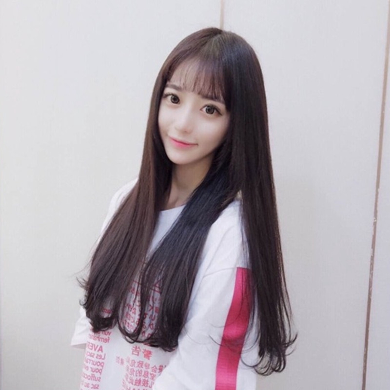 Yoyolala Woman Long Straight Hair Cosplay Atmosphere Fringe Whole