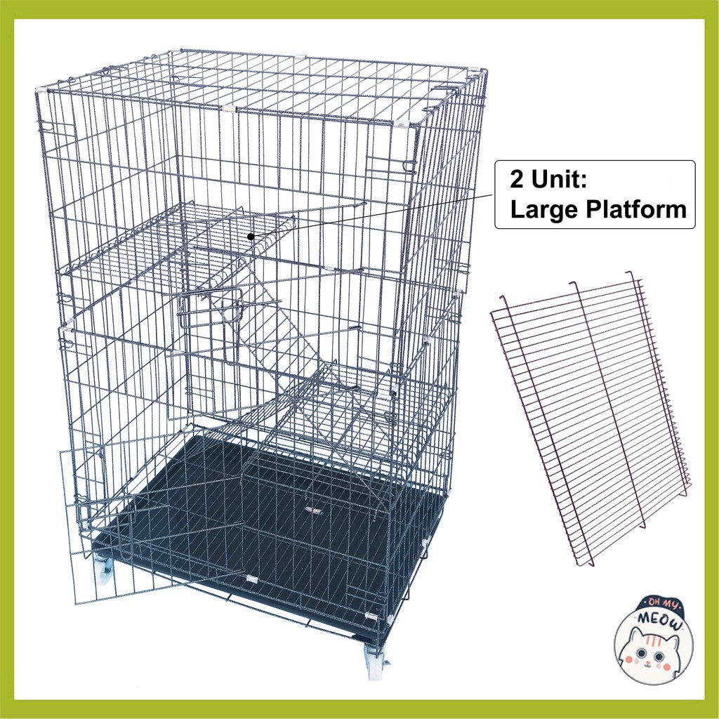 cat cage 1101- 2 Level Cat Cage / Sangkar Kucing 2 Tingkat Wrought 