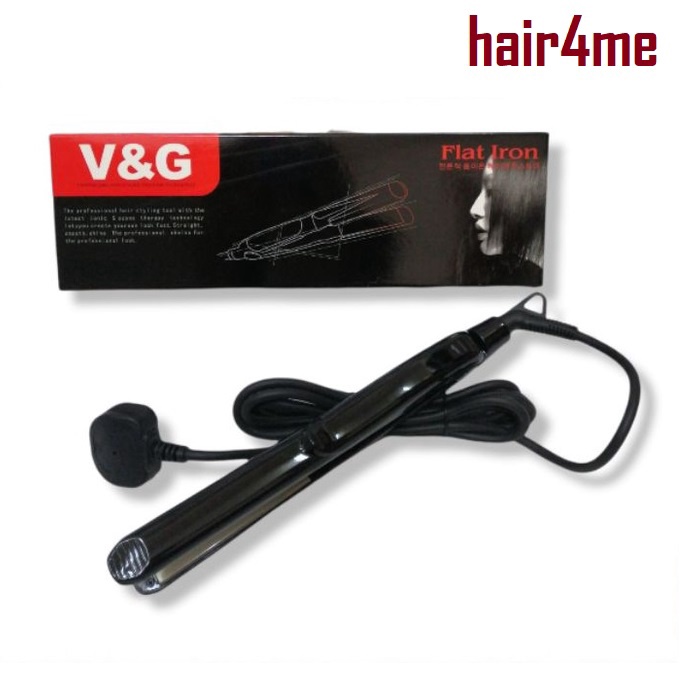 V&G Pro 1268 Hair Straightener Iron Flat Iron (Black)