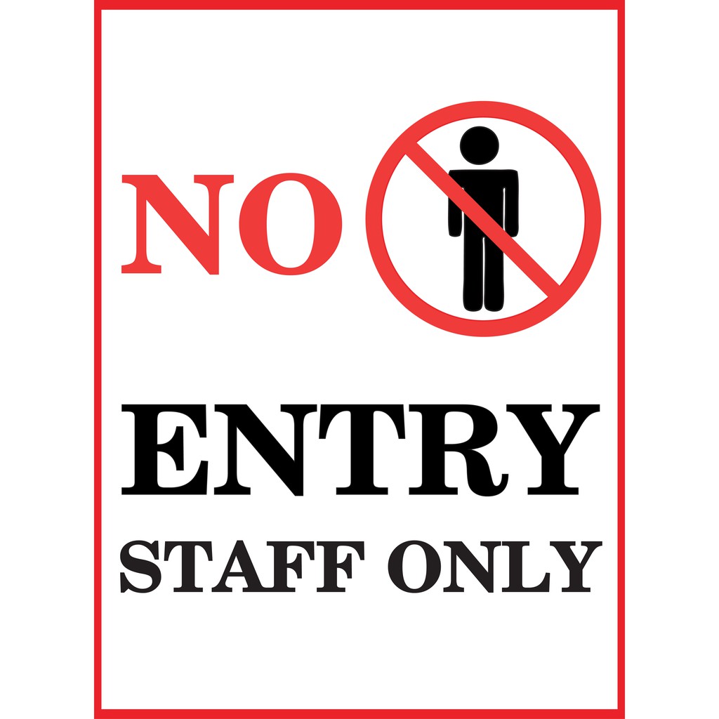 Staff Only Sign Printable Printable Free Templates