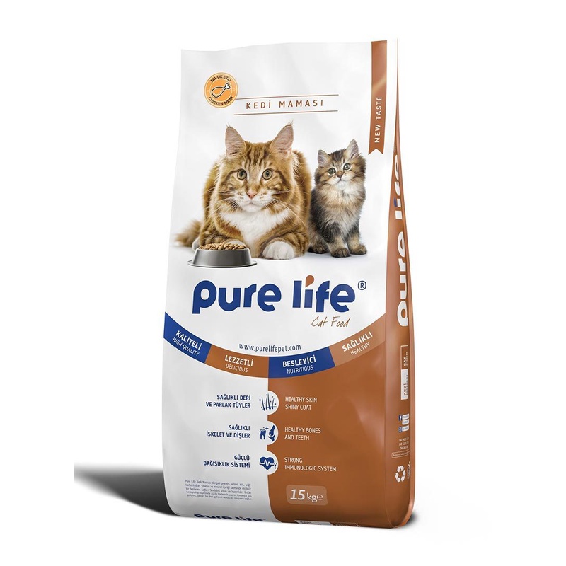 Purelife Adult Cat Food with Chicken 15KG | Shopee Malaysia