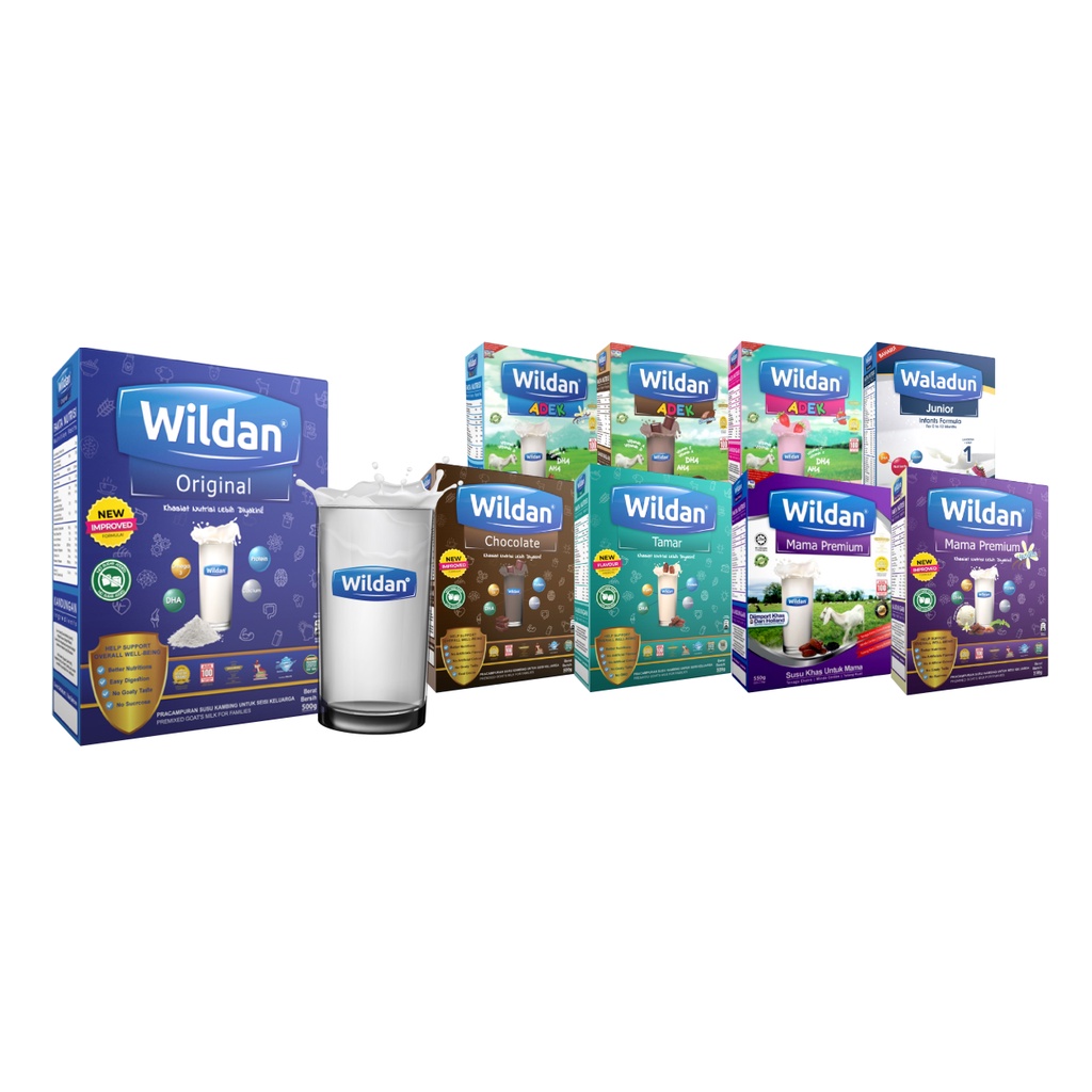 Wildan Susu Kambing | Wildan Full Set | 400g-1000g | Pelbagai Perisa | Direct HQ