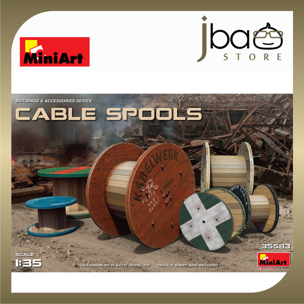MiniArt 1/35 35583 6 Cable Spools 20 Decals Option included Miniature