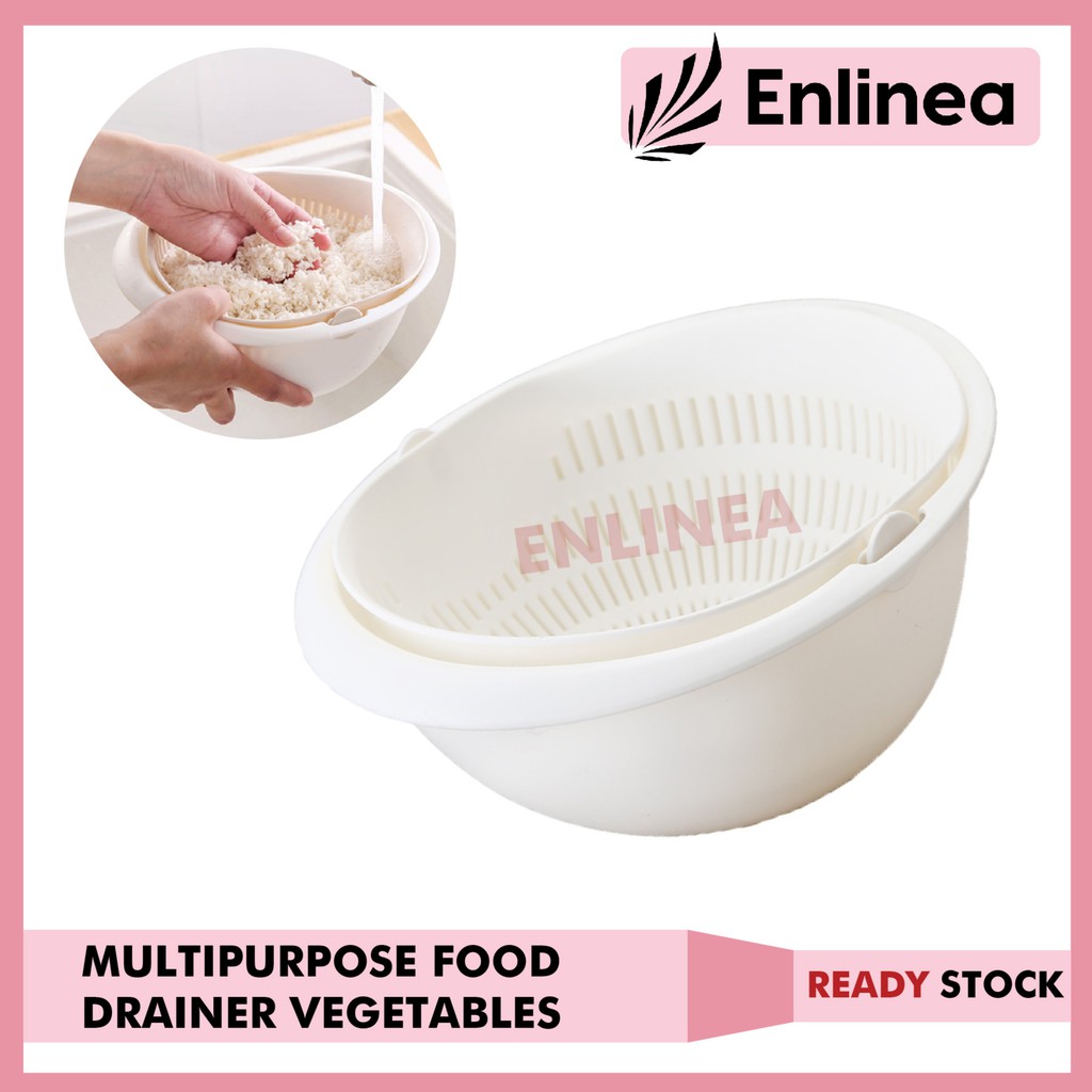 Easy Rotate Vegetable Drainer / Food Drainer Shopee Malaysia