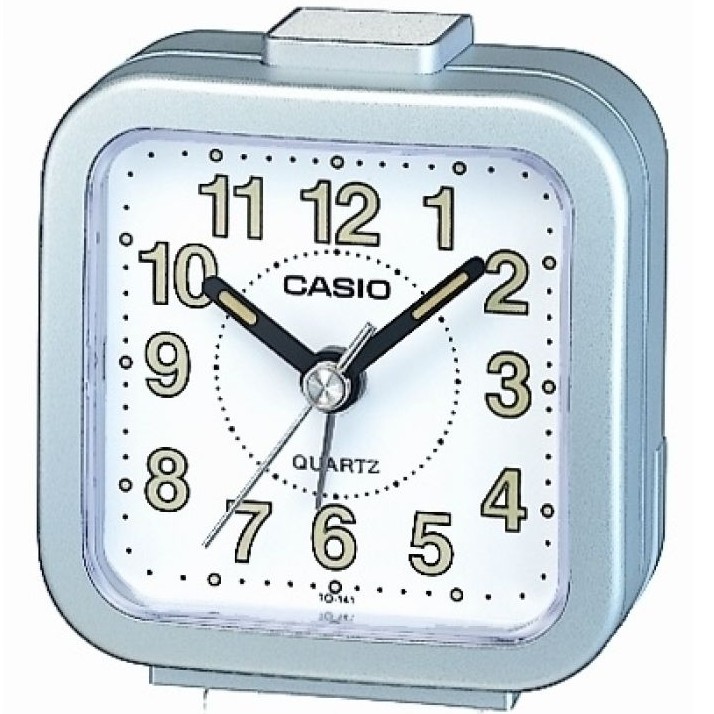 Casio TQ218/8 Travel Alarm Clock-Silver 