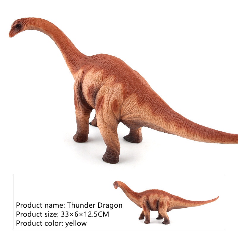 44cm Dinosaur Stuffed Rubber Brachiosaurus Toy Jurassic Museum Detail 17" 