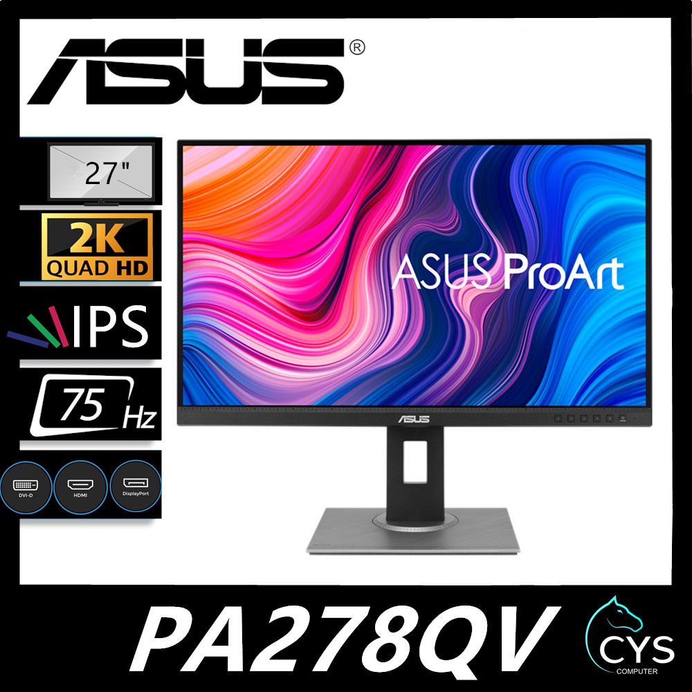 ASUS PROART PA278QV 27" IPS 2K WQHD 75HZ 5MS MONITOR | Shopee Malaysia