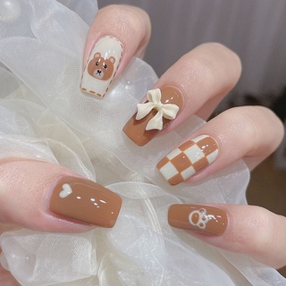 cute acrylic nails with bows