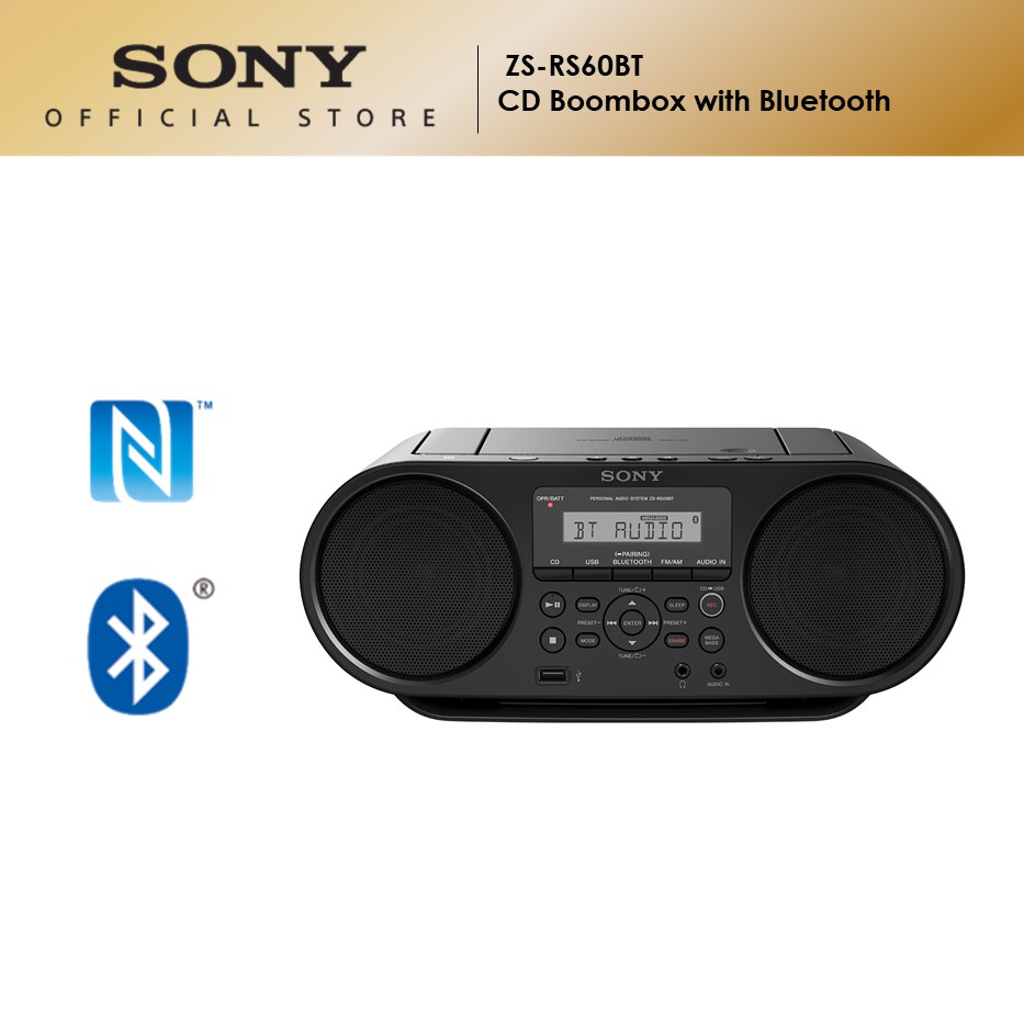 sony zsrs60bt cd boombox
