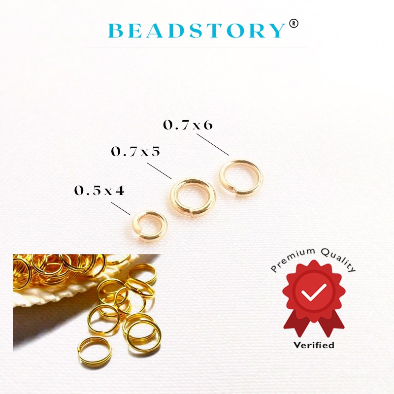 BeadStory Gold Plated Jump Ring Accessories Jewelry Bracelet Necklace DIY