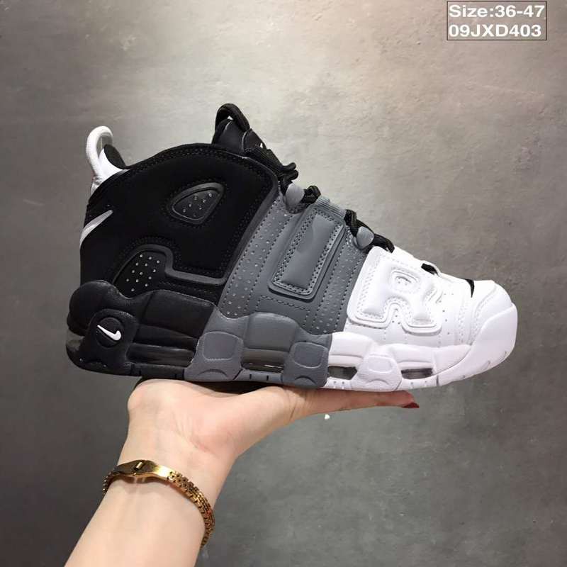 uptempo black white grey