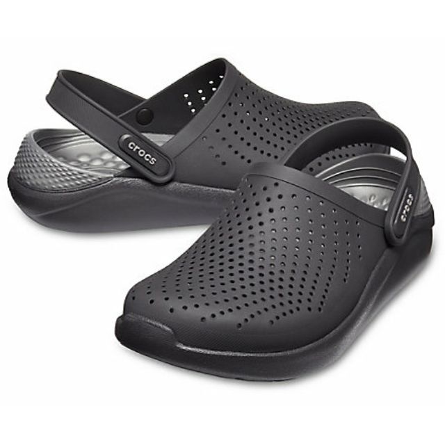 crocs literide black grey