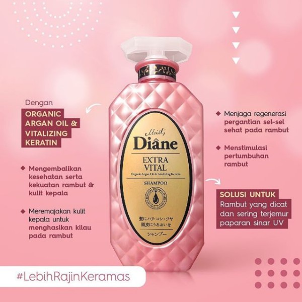 Extra VITAL SHAMPOO 450ml Diane Shopee Malaysia