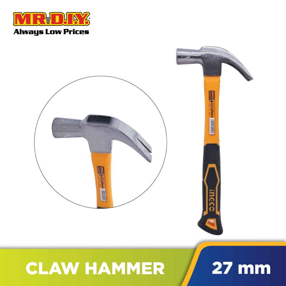 INGCO Claw Hammer With Fibreglass Handle 27mm HCH880227 Shopee Malaysia