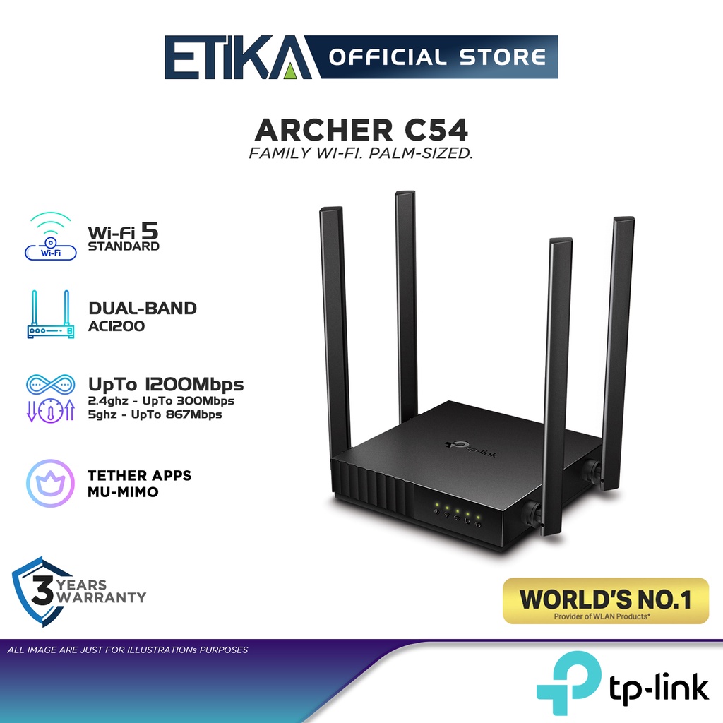 TP-Link Archer C54 | AC1200 MU-MIMO Dual Band Multi Mode Wireless WiFi ...