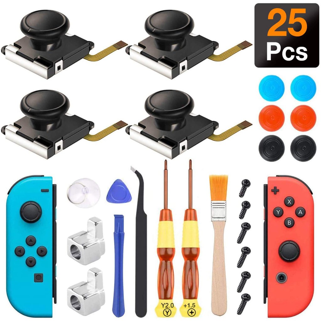 Joycon Joystick Replacement, (4 Pack) Switch Analog Stick Parts for