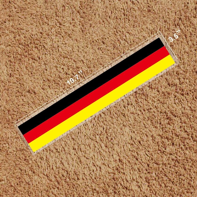 German Flag Car Sticker Vinyl Decal Car Sticker Truck Car Window Bumper Sticker Motorcycle Waterproof Sticker 19.7" * 3.5"