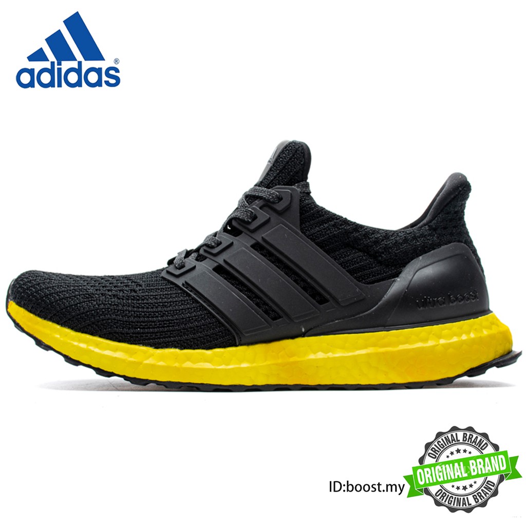 ultra boost black and yellow