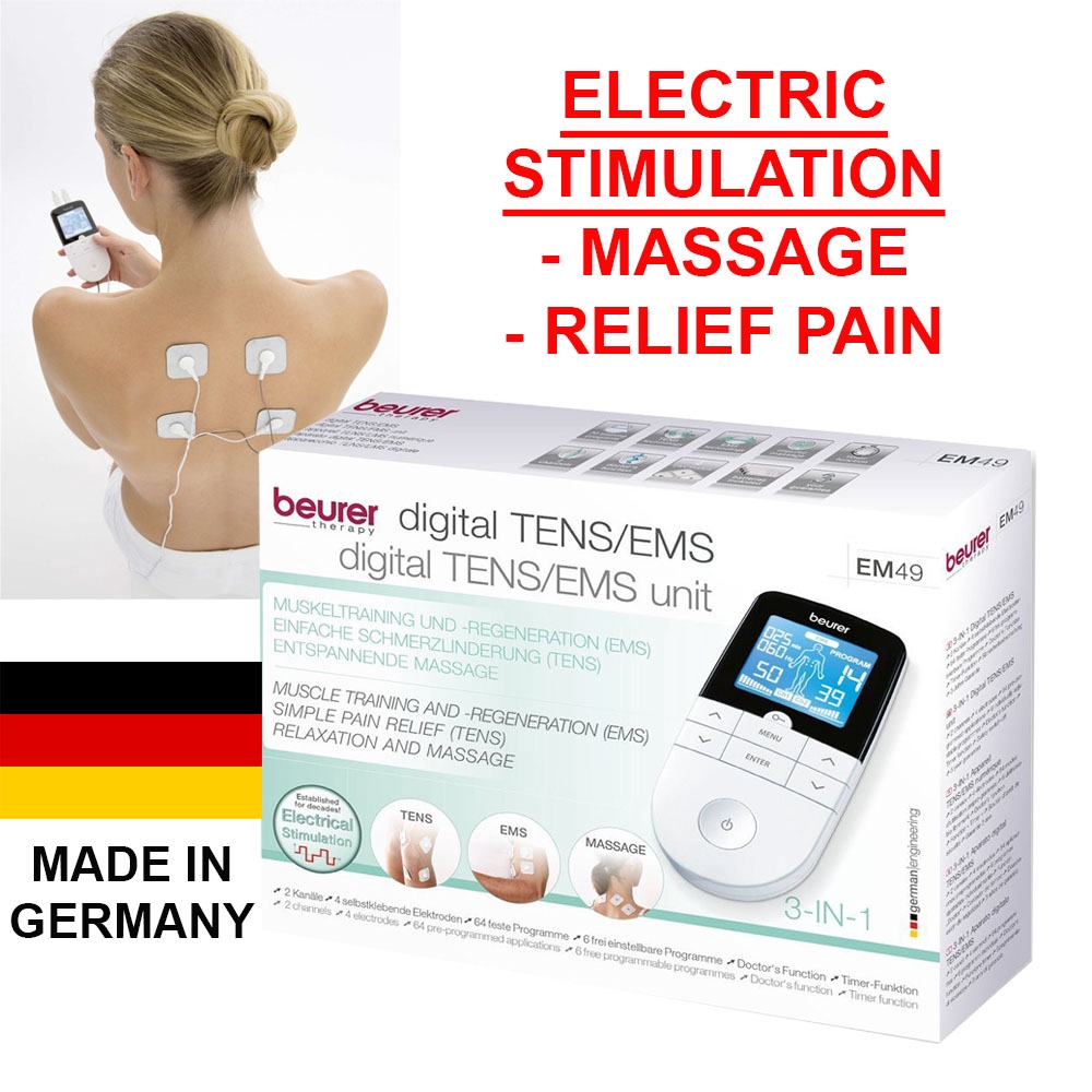 Beurer TENS EM49 Electric Stimulation Machine [Relief Pain & Massage] Shopee Malaysia