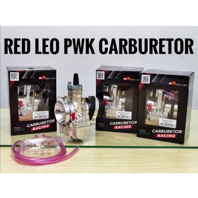 UNIVERSAL MOTORCYCLE KAPCAI - PWK CARBURATOR 28MM 30MM 32MM 34MM RL PWK CARBURATOR RACING SQUARE - RED LEO