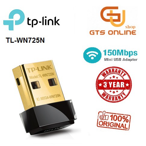 Tp-link Tl-wn725n Wireless N Nano Usb Adaptor 