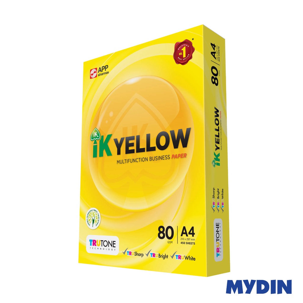 IK Yellow Copier Paper A4 (80gsm x 450’s)