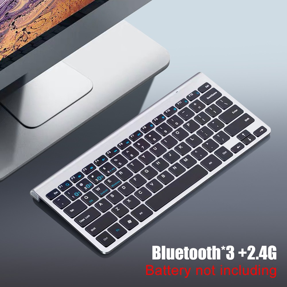 shopee: LatestGOOJODOQ Bluetooth Wireless Keyboard 3 pcs Bluetooth 5.0 and 2.4G Connect 4 Devices Same Time For Macbook Laptop iPhone iPad Android (0:0:colour:Black Keyboard;:::)