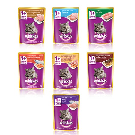 EZPETS Whiskas Pouch 85G Cat Food Makanan Kucing Basah ...