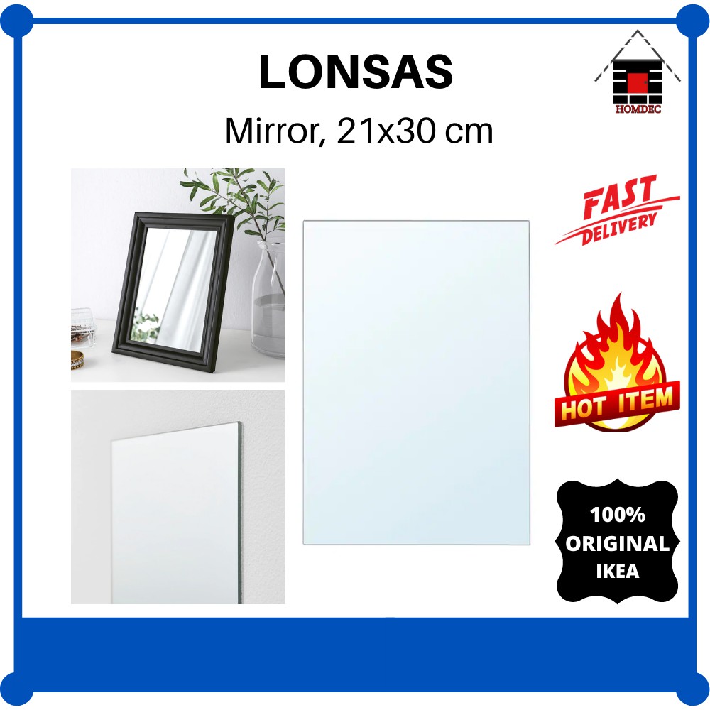 IKEA LONSAS Mirror, 21x30 cm Shopee Malaysia