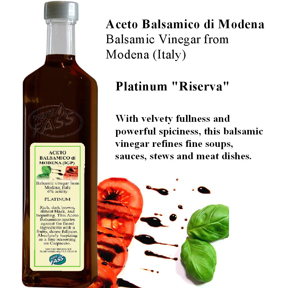 VOM FASS "PLATINUM" BALSAMIC VINEGAR FROM MODENA (Italy) 250ml Shopee