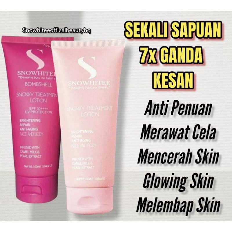 SNOWY TREATMENT LOTION SUSU UNTA / SNOWY TREATMENT BOMBSHELL