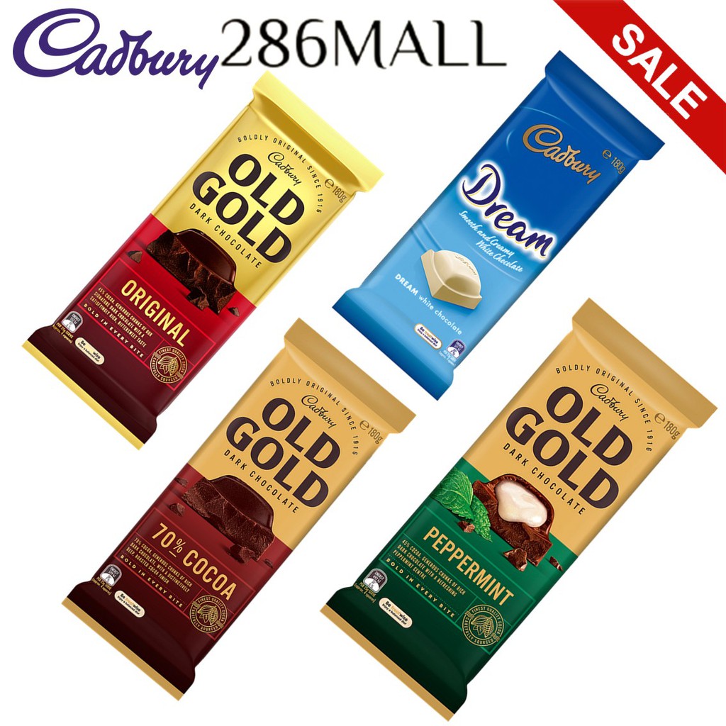 Chocolate Cadbury OLD GOLD ORIGINAL Dark Chocolate Bar 180g Coklat