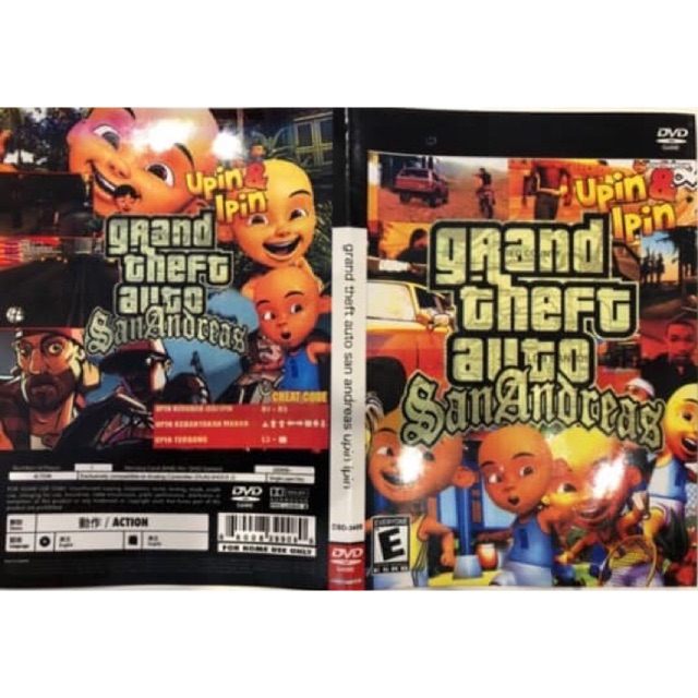 Ps2 Games Gta San Andreas Upin Ipin Shopee Malaysia