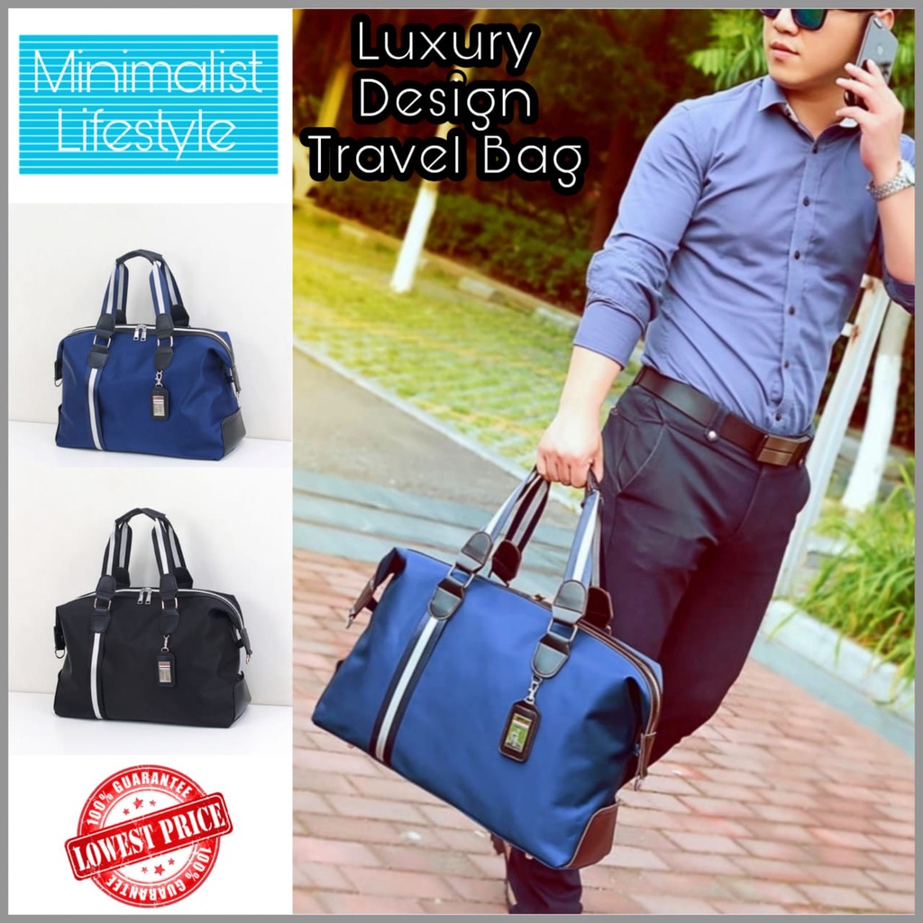 Luxury Leather Luggage Travel Bag Sling Shoulder Messenger Business Gym Casual Design Hand Carry Beg Suitcase