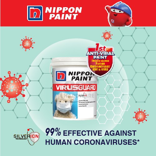 nippon paint 5l virusguard interior paint  off white colour range   painting nippon  cat rumah  cat nippon  paints