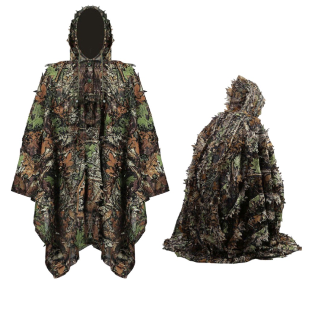 Cloak Type 3D Breathable Light Weight Outdoor Sport Hunting Camouflage Poncho 