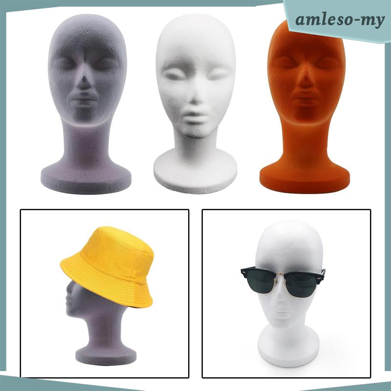 [AmlesoMY] Mannequin Head Display Stand Model and Display Hair for Hats