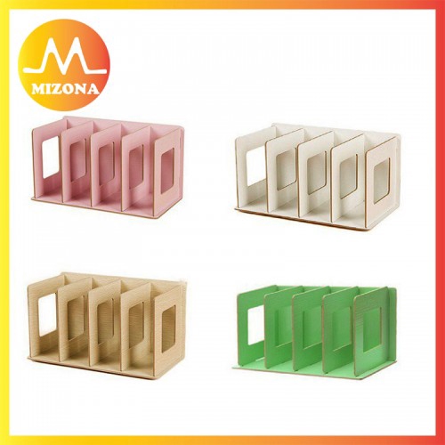 Mizona Creative Diy Wooden Desk Organizer Office Desktop Cd Holder