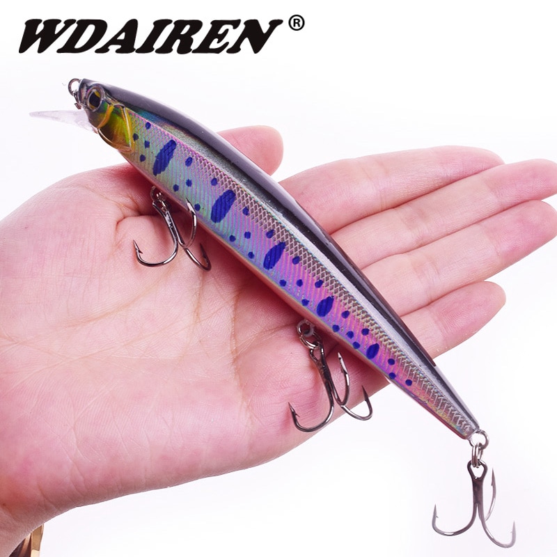 1PCS Fishing Lure Floating Hard Bait Bass Wobblers Lures Crankbait Treble 22.5g