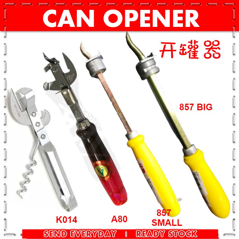 Yellow Handle Can Opener / Pembuka Tin / Pembuka Susu Old Milk Can Opener A80 | K014 | 857 Small & 856 Big tin Opener