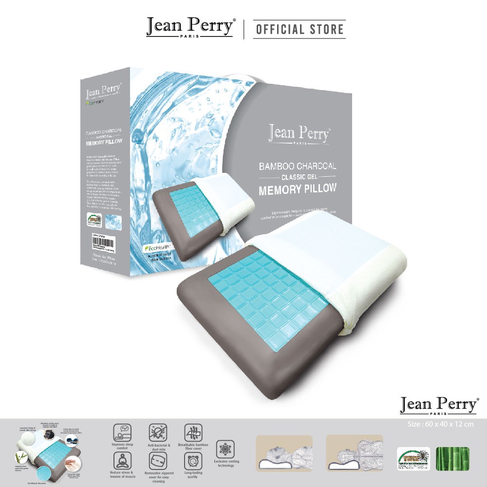 jean perry bamboo charcoal contour memory pillow